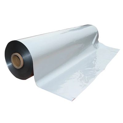 12 u kaplı Beyaz Polietilen PE Metallizasyonlu PET Film Gıda Yumuşak Petg Film Gümüş Kristal Ayna Pet Film