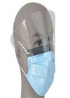 Şeffaf Plastik Visor Sıvı Kovucu ile Anti Sis 3 Kat Tek Kullanımlık Yüz Maskesi