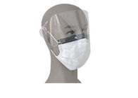 Şeffaf Plastik Kalkanlı 3 Katlı Kulak Askısı Yüz Maskesi Cerrahi Tek Kullanımlık Antibakteriyel