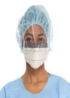 Şeffaf Plastik Kalkanlı 3 Katlı Kulak Askısı Yüz Maskesi Cerrahi Tek Kullanımlık Antibakteriyel