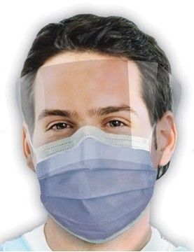 Yüz Kalkanı ile EO Sterilize 3Ply 4Ply Tek Kullanımlık Kulak Askısı Yüz Maskesi