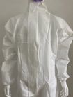 Tip 5 &amp; 6 Tulum Suya Dayanıklı Mikro Gözenekli Tıbbi Koruma Elbisesi Beyaz Başlıklı