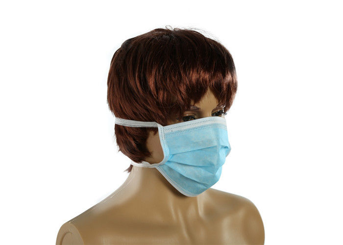 Hastanelerde / Klinik / Sağlık Merkezinde Kravatlı 3 Kat Tek Kullanımlık Cerrahi Maske