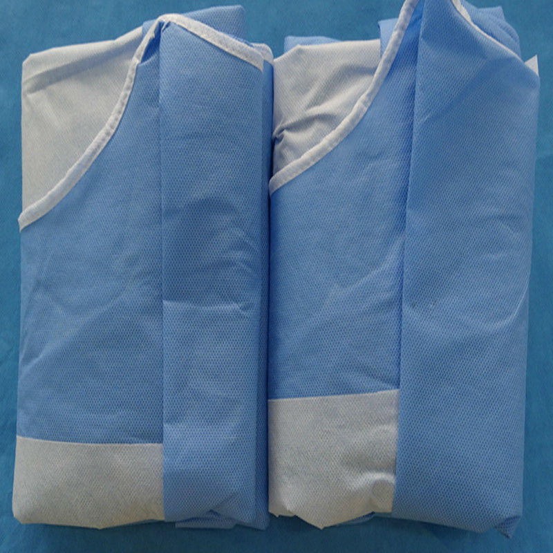 510K Güçlendirilmiş SMS Nonwoven Hastane Sınıfı Aami Seviye 4 Cerrahi Önlük EO Steril